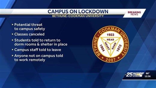 Bethune-Cookman campus in Daytona on lockdown due to potential threat