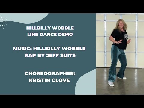 Hillbilly Wobble Beginner Line Dance Demo with a slow Mo walkthru.