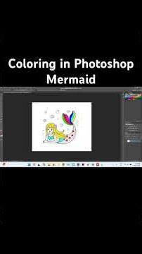 Coloring in Photoshop Mermaid