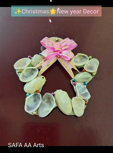 ✨🤍Christmas and New year craft ideas#🌟DIY Seashells Decor ideas#Cute Home decor#Diy seashell wreath