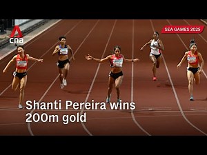 SEA Games 2025: Singapore's Shanti Pereira wins women's 200m gold, retains sprint double
