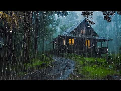 Rain Sounds for Sleeping 😴 No ADS - Gentle Night Rain & Thunder for Meditation, Peaceful Sleep