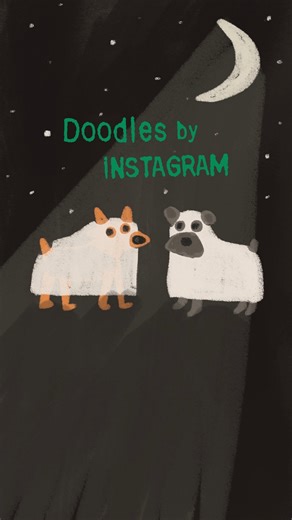 Instagram’s @design on Instagram: "🖍️ Introducing doodles, a brand new feature for DMs launching just in time for spooky season! Illustrator @andrecaceresg (Andrea Cáceres) is using it to chat with her dogs Tobi and Charlie about what they’re going to dress up as for Halloween, which happens to coincide with the launch party for her new book, Dog Affirmations. Andrea shows us how she — and her pups — use doodles to express themselves and make their DMs a creative place of their own. Starting Oc