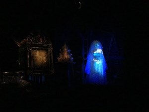 The Bride and the Ghost Hostess from the Haunted Mansion