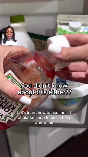 Mabel Sobio | See how to open ketchup hole #kitchen #lifehack | Instagram