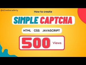 How to create simple captcha using HTML CSS JS | ‪@a2zwebacademy‬ | Web Designing & Development