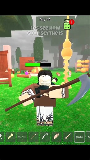 Hallow scythe is op🔥#roblox #99nightintheforest