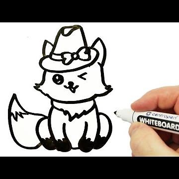 How to Draw a Cute Fox Easy 🦊 Drawing on a Whiteboard