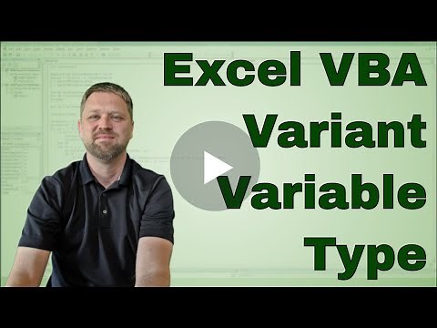 What is the Excel VBA (Macro) Variant Variable Type?