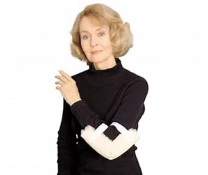 Skil-Care Synthetic Sheepskin Elbow Protector, Universal Fit, Soft Pressure-Relief with Hook and Loop Straps, Washable, 503310