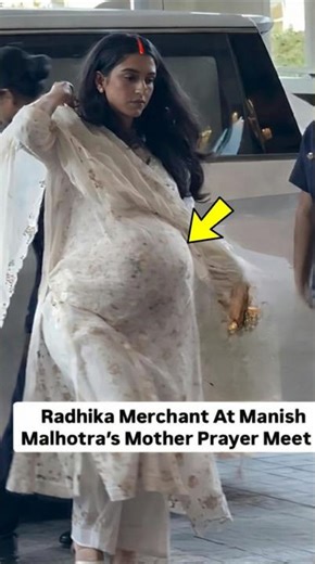 Pregnant Radhika Merchant Flaunting cute baby bump #radhikamerchant #bollywood #shorts