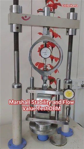 Marshall Stability and Flow Value Test DBM #roadconstruction #youtubeshorts #short