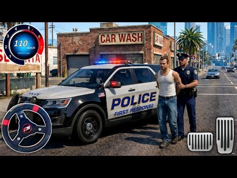 Police Car Simulator 3D Gameplay | Realistic City Patrol & High Speed Chase