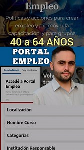 68K views · 6.9K reactions |  Programa Social +40 años  Única Inscripción de 40 a 64 años: Fomentar Empleo. 1. Crear cuenta en PORTAL EMPLEO 2. Completar el CV 3. Postularse a Programa 4. Elegir 3 CURSOS 5. Recién cuando te aprueben 1 curso, comenzás a cobrar al siguiente mes. #BecasProgresar #ProgresarTrabajo #FomentarEmpleo #PortalEmpleo #PotenciarTrabajo #VolverAlTrabajo | Maxi Tuca | Facebook