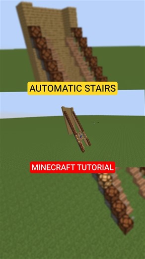 Automatic Stairs Tutorial. #minecraft #shorts