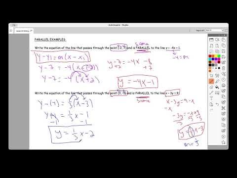 Recording Lesson 45 Writing Parallel and Perpendicular Equations