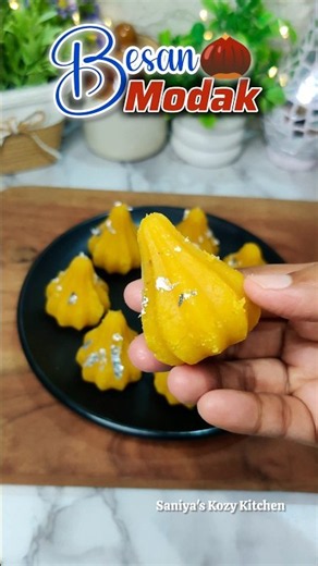 Besan Modak Recipe 😍 | Ganesh Chaturthi Special #shorts #modak #besan #recipe #ganeshchaturthi