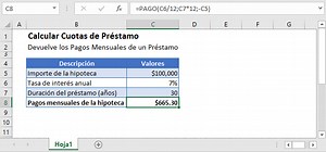 Calcular las Cuotas del Préstamo en Excel y Google Sheets