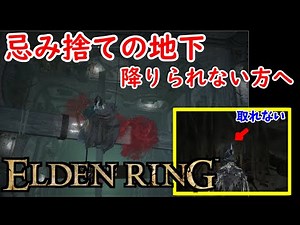 【降りられない方必見】忌み捨ての地下の一番簡単な降り方の紹介【エルデンリング】