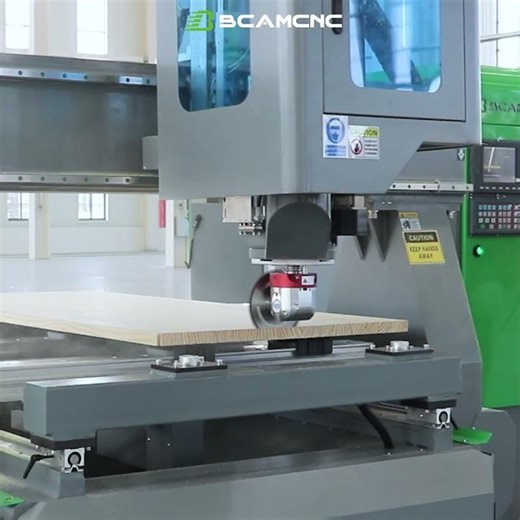 CNC Router with Aggregate Head for Door Lock Slotting and Sawing