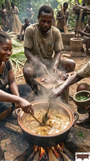 Beautiful! Baka Tribe Cooking and Working Together in the Jungle 🌿🔥 | Primitive African Life