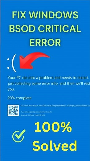 Fix Critical Process Died Blue Screen Error on Windows 10 & 11