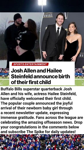 Bills QB Josh Allen Welcomes First Child! 🏈 #JoshAllen #Bills #NFL