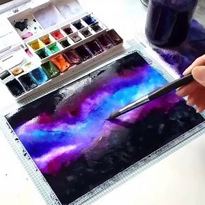 Learn to draw galaxy ! Technique gemsandletters | Drawing Pen