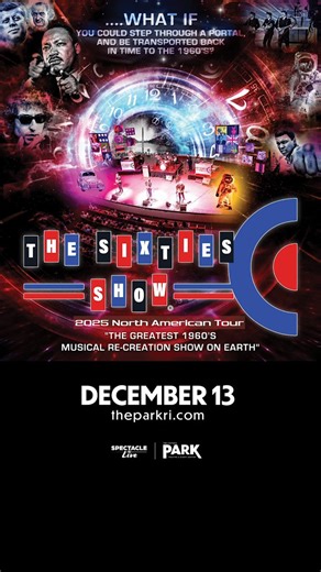🎸✨ The Sixties Show✨🎸 The Greatest 1960s Musical Re-Creation Show on Earth comes to The Park Theatre on December 13! From NYC, this high-energy production features former band members of The Who and John Fogerty, bringing you note-for-note recreations of the biggest hits, hidden gems, and deep cuts from the decade that changed music forever. 🎶 Complete with stunning multimedia effects, archival footage, and a dazzling light show! This is more than a concert; it’s a time-traveling experience t