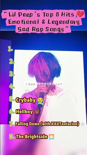 “Lil Peep’s Top 8 Hits 💔 Emotional & Legendary Sad Rap Songs”