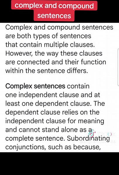 Complex and Compound Sentences Explained
