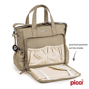 Stylish and chic, this Mummy Bag with Changing Pad of the Star line by Pucci combines the convenience of a spacious bag with a young and fashionable style, exclusively Made in Italy. 👉 http://bit.ly/picci_com | Picci World