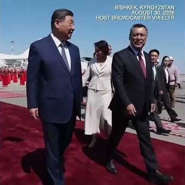 SCENE: President Xi arrives in Bishkek for SCO summit and state visit, received by Japarov