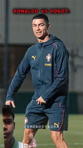 ronaldo vs robot 🤖 gol challenge #shorts #ronaldo