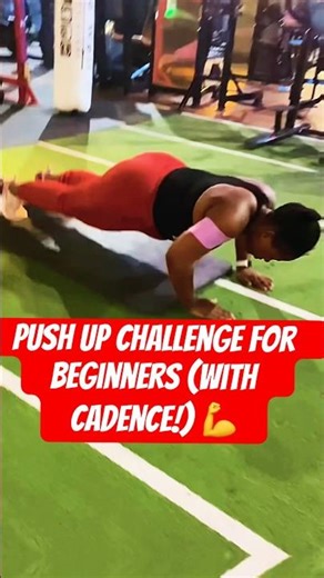 Push Up Challenge for Beginners (With Cadence!) 💪 #Shorts