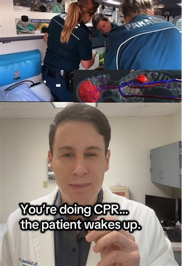 A person suddenly loses normal heart function and medical teams begin lifesaving efforts to keep blood moving through the body. Then something extremely unusual happens. The person wakes up. They are talking, moving, even trying to push the responders away because the lifesaving efforts are painful. But the heart still is not working on its own, and the only thing keeping blood moving to the brain is the treatment being performed. This rare medical phenomenon is known as CPR-induced consciousnes