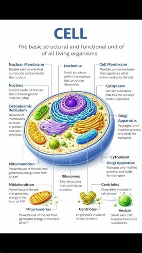 Your body is made of billions of tiny worlds and each one is called a CELL 🧬 #cell #biology #shorts