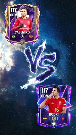 WHO IS BETTER? WHO IS BETTER? Casemiro 119 (CDM) 🆚️ Rodri 117 (CDM) #shorts #fifa #fifamobile