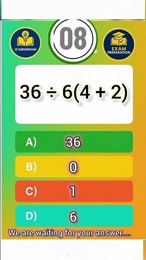 Solve 36 ÷ 6(4 + 2) | Math Puzzle Challenge