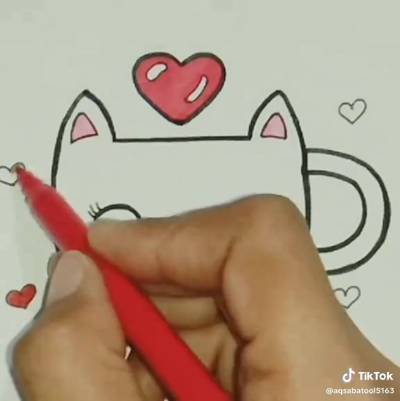 How to Draw a Cute Kitty Cup - Easy Step-by-Step Guide