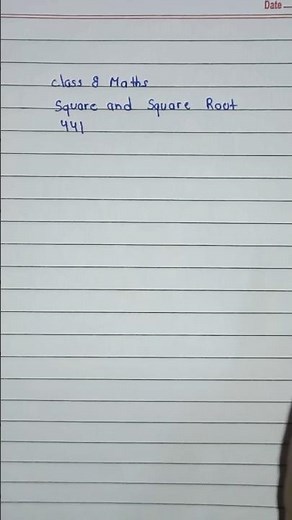 Class 8 Maths | Square and Square Root | Find Square Root of 441 | Easy Method