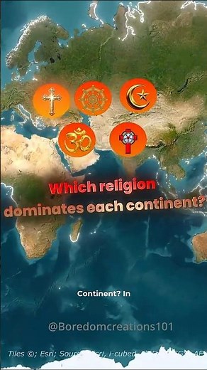 Which Religion Dominates Each Continent? 🗺️🙏🌍#geography #history #religion #faith #christianity