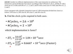 CMPN301 Computer Architecture Tutorial 1: Performance Evaluation