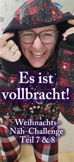 Weihnachtsnähchallenge Teil 7 & 8: Slayed! ✅️ Entstanden ist ein gemütliches Loungewear-Set aus Hoodie und Hose – und genau darin werde ich die nächsten Tage auf der Couch liegen, lesen, Baileys & Glühwein schlürfen und mich ganz bewusst von den Strapazen der letzten Wochen erholen. Ich hoffe, die Challenge hat euch auch so viel Spaß gemacht wie mir - ich bin schon am Überlegen, ob ich nächstes Jahr sowas Ähnliches mit meinen Schrankleichen-Stoffen mache 😉 💜