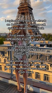 I switched from Duolingo to Jumpspeak and I feel my brain is smarter than AI?👇 Traditional language apps: ❌ Use only your fingers (no speaking practice) ❌ No feedback on speaking & pronunciation ❌ Does not prepare you for real-life conversations ❌ No real-life context ❌ Boring and old traditional methods - i.e. flashcard & quizzes Jumpspeak’s AI Immersion app: ✅ Learn a new language by speaking on day one (17 languages available!) ✅ Master your pronunciation with real-time AI speech feedback ✅ 