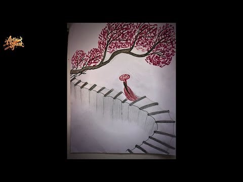 How to Draw Japanese Cherry Blossoms (Sakura) | Easy Step-by-Step