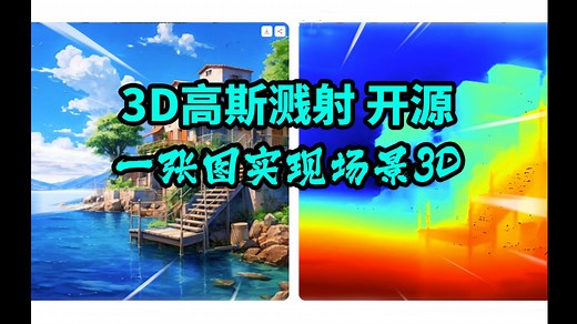 只需一张图片就能变成3D场景 随意的移动缩放 LucidDreamer 3D高斯溅射