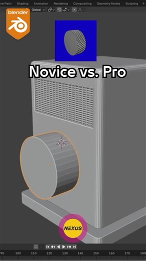 Nexus on Instagram: "Novice: Modeling every diamond by hand... (35 mins) 😫 Pro: The "Double Poke" Trick. (10 seconds) 🧠 Here is the secret combo for perfect knurling: Poke Faces Tris to Quads Poke Faces (Again) Adjust Offset Work smarter, not harder. 😉 Save this workflow! 🔗 Link in bio for more tutorials! #Blender #Blender3D #hardsurface"