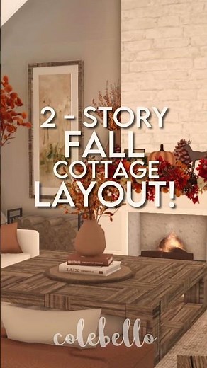 bloxburg two-story 3 bed 3 bath fall cottage layout! || full speedbuild out now on my channel!!