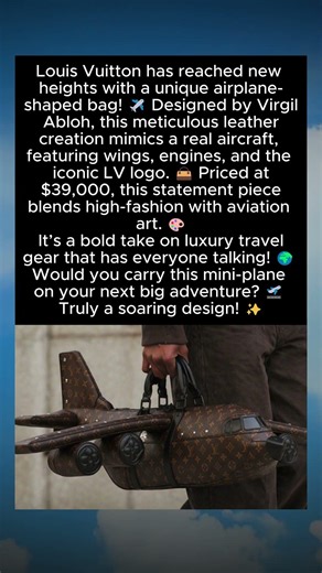 Exploring the Unique Louis Vuitton Airplane-Shaped Travel Bag Design